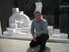 tetsuo harada artist sculpture painting drawing land art france japan sex love peace granit marble exhibition museum
