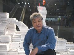 tetsuo harada artist sculpture painting drawing land art france japan sex love peace granit marble exhibition museum