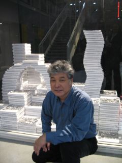 tetsuo harada artist sculpture painting drawing land art france japan sex love peace granit marble exhibition museum